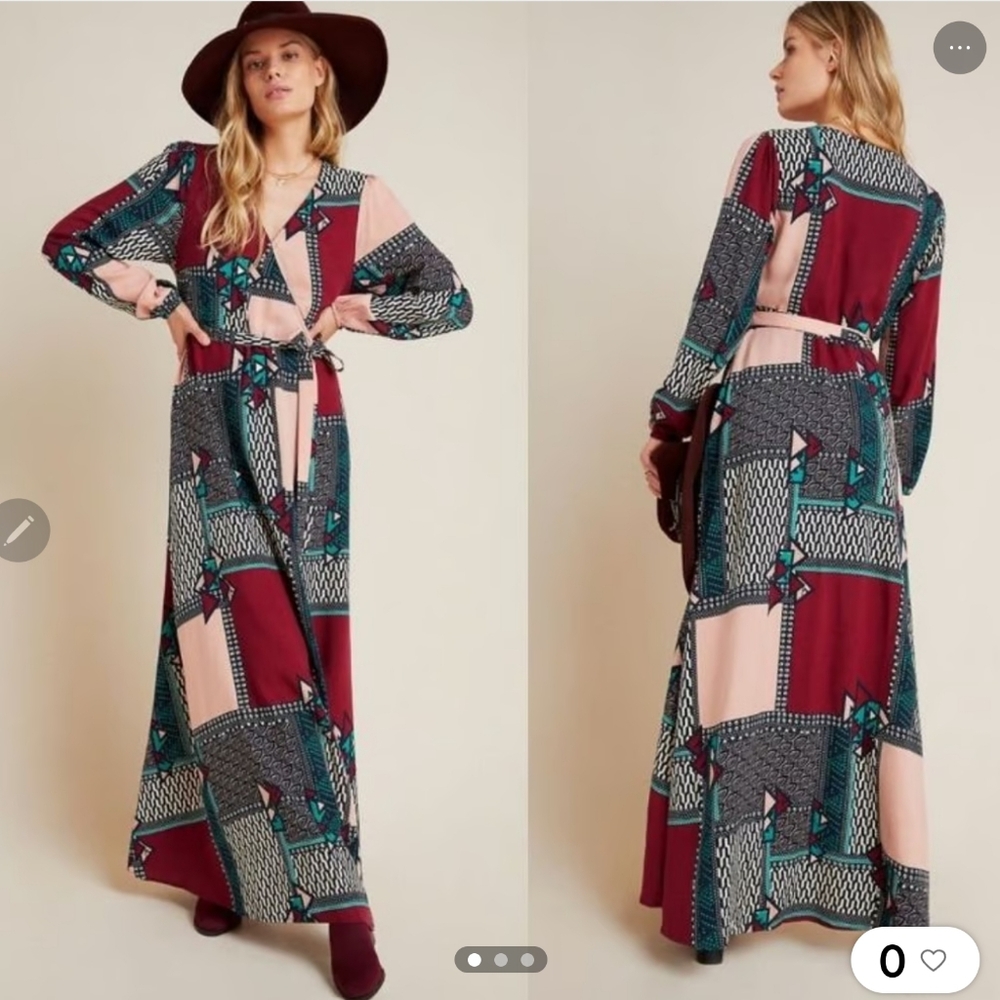 🎉🎊HP 5/24🎁🎉🎊Anthropologie Virginia Maxi Wrap Dress